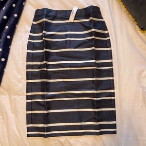 JCREW Della skirt navy & ivory seize 8 (M) new with tag